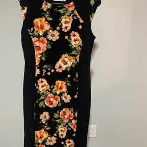Floral Black Dress